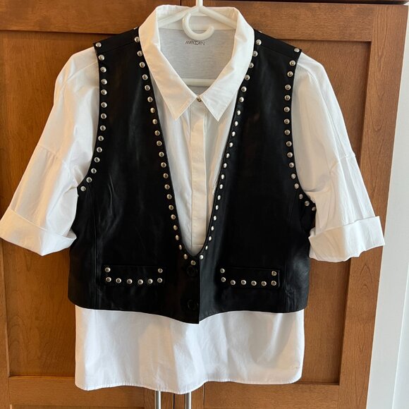 Sleeveless leather jacket - Picture 6 of 6